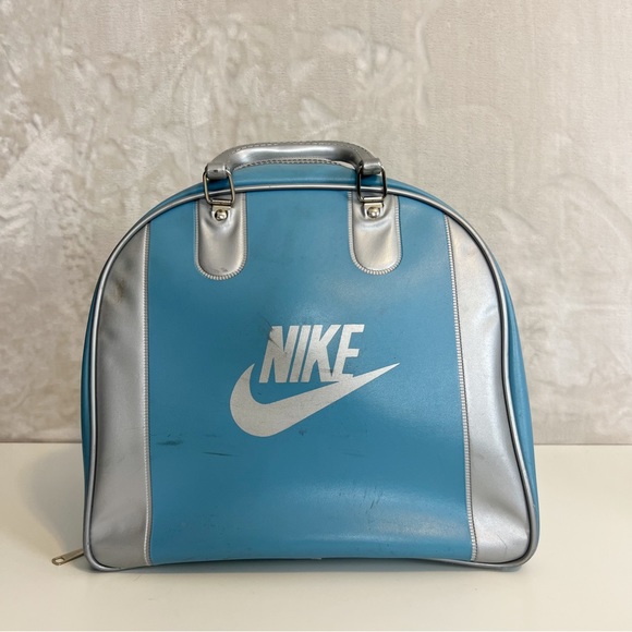 Nike Bags Vintage Nike Bowling Ball Bag 8s Swoosh Logo Leather Baby